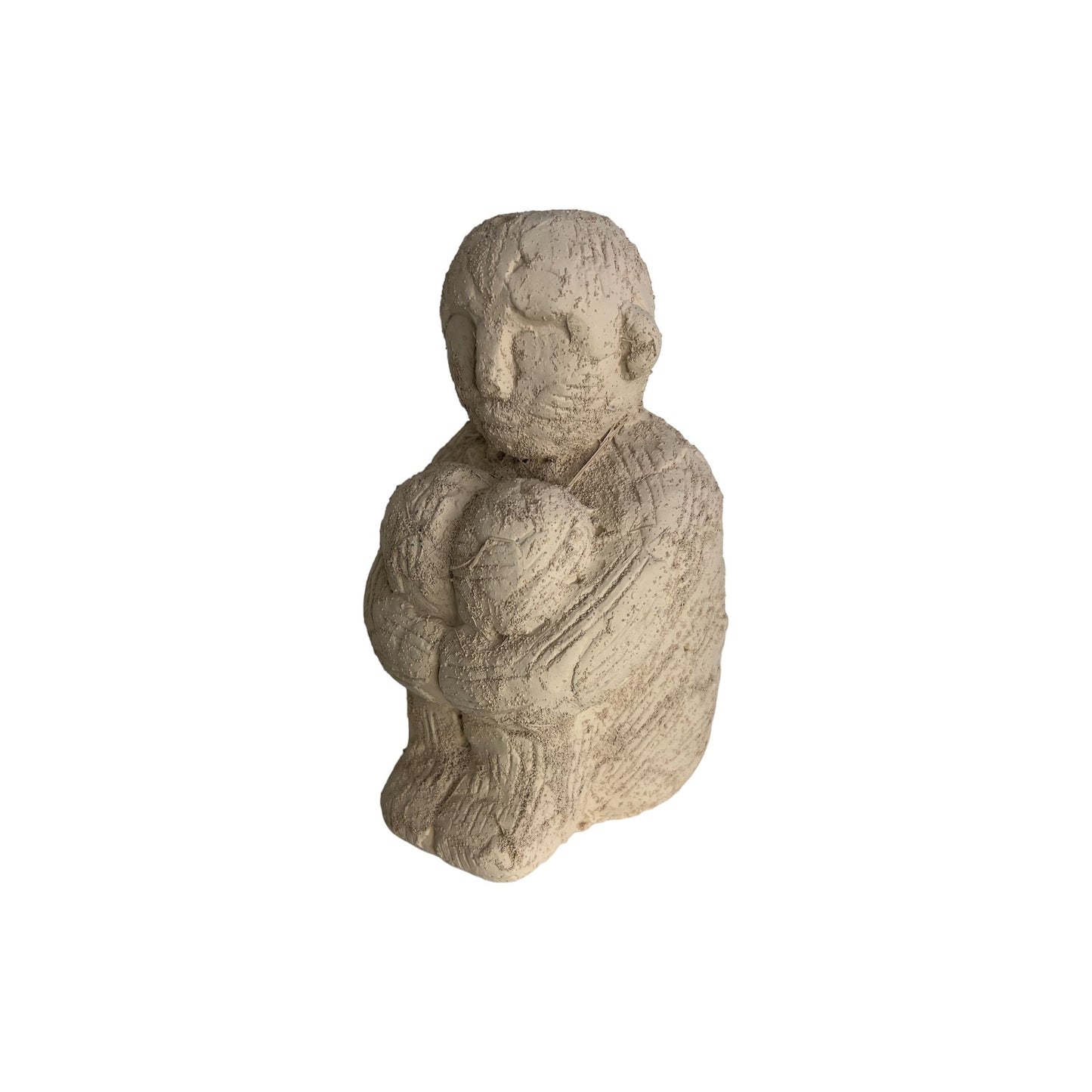 Figur eines einsamen Mannes sitzend