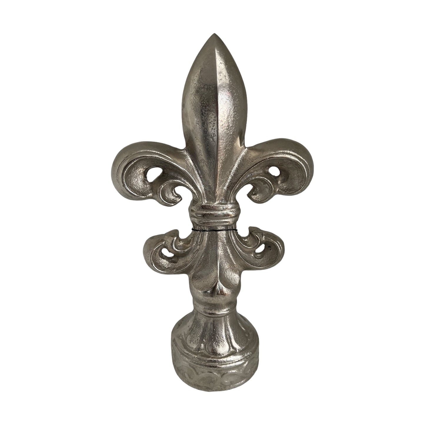 Figur einer französischen Lilie von Colmore by Diga aus vernickeltem Aluminium