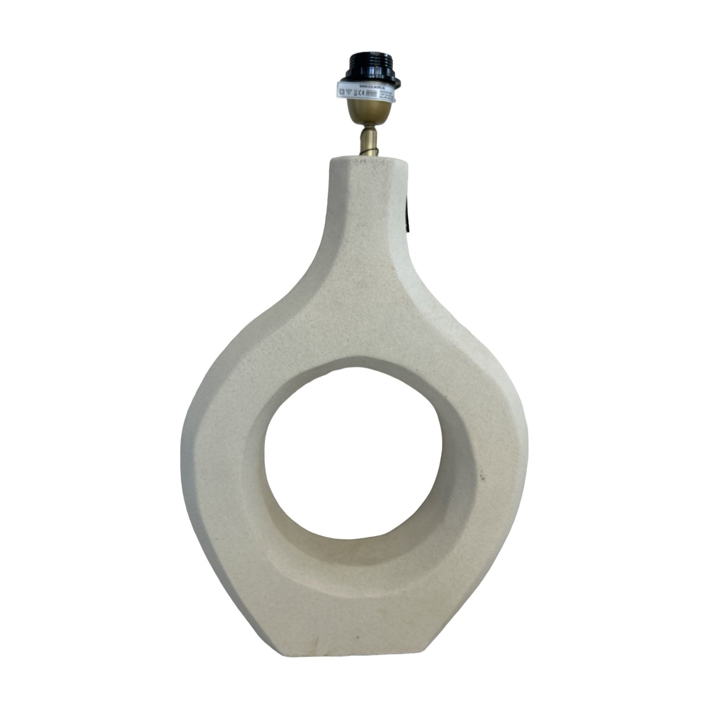 eleganter Lampenfuß aus hochwertigem Mangoholz mit einer einzigartigen Oberfläche in Steinoptik