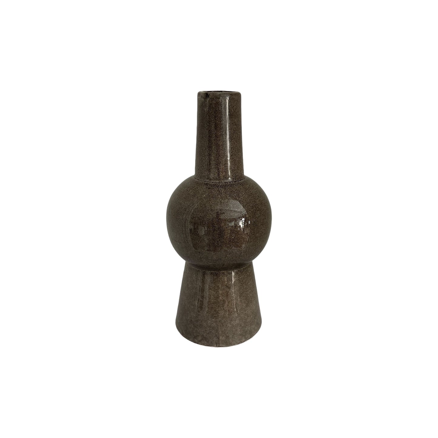 Handgefertigte Tonvase Zylinderform