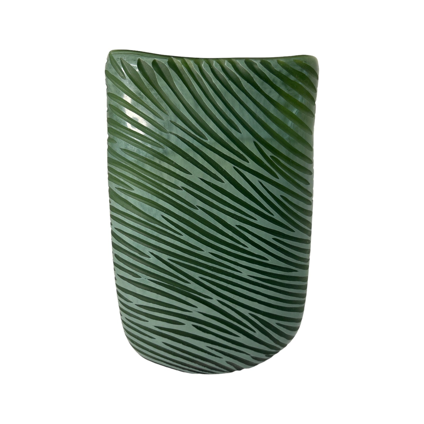 Moderne, mundgeblasene Glasvase in Blattgrün "Summer Collection"