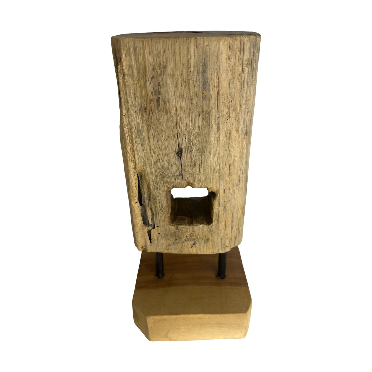 Holz-Skulptur Deko handgeschnitzt