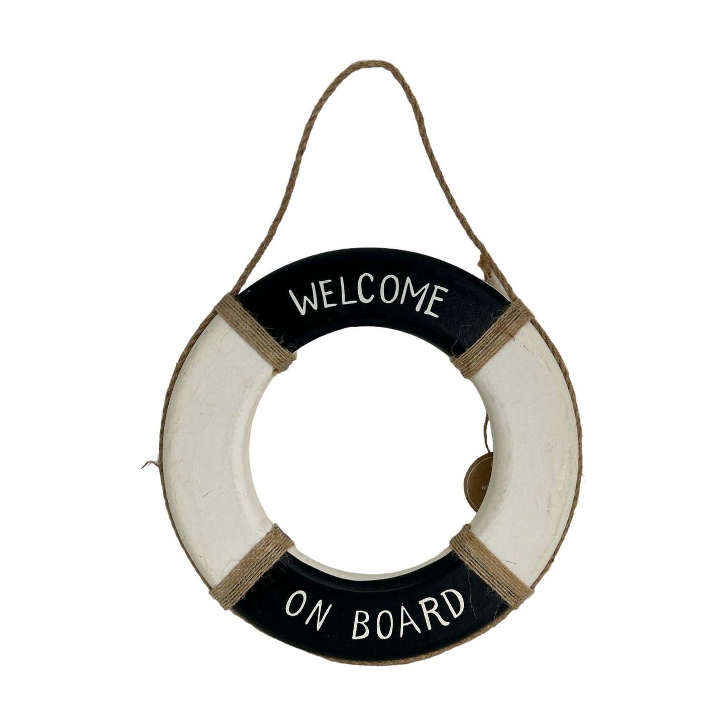 Deko Rettungsring aus Holz “Welcome on board’ 19cm