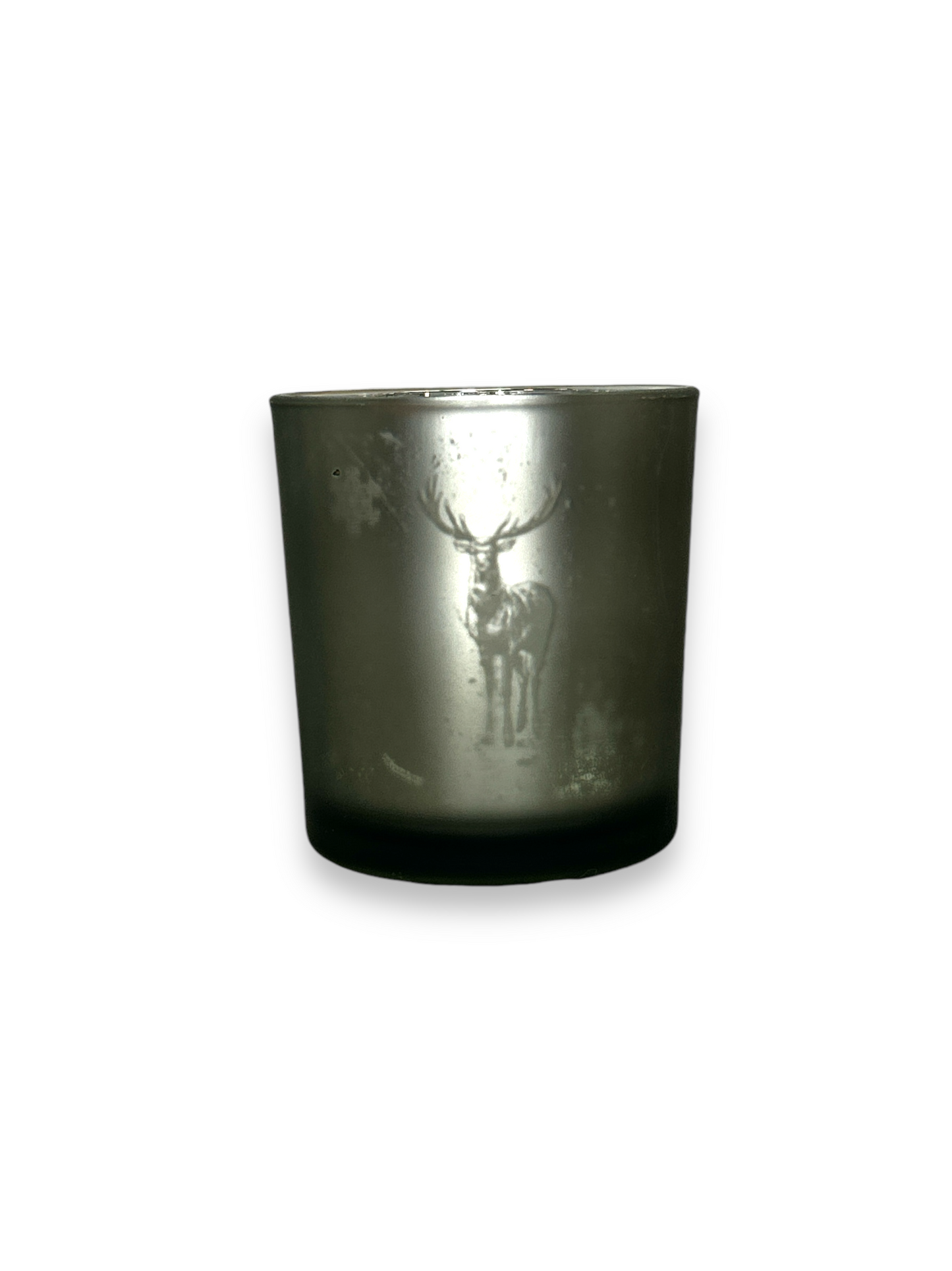 Teelicht/Votivhalter mit Hirschmotiv in seichtem grün