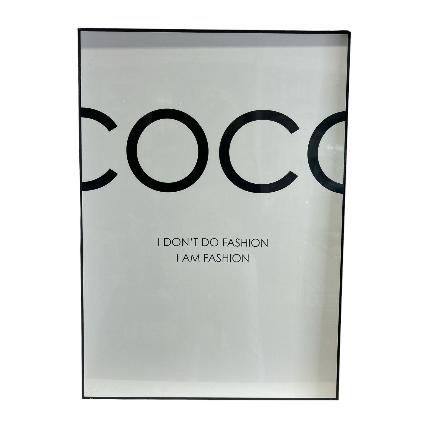 Wandbild mit der Aufschrift COCO I Dont do fashion I am fashion
