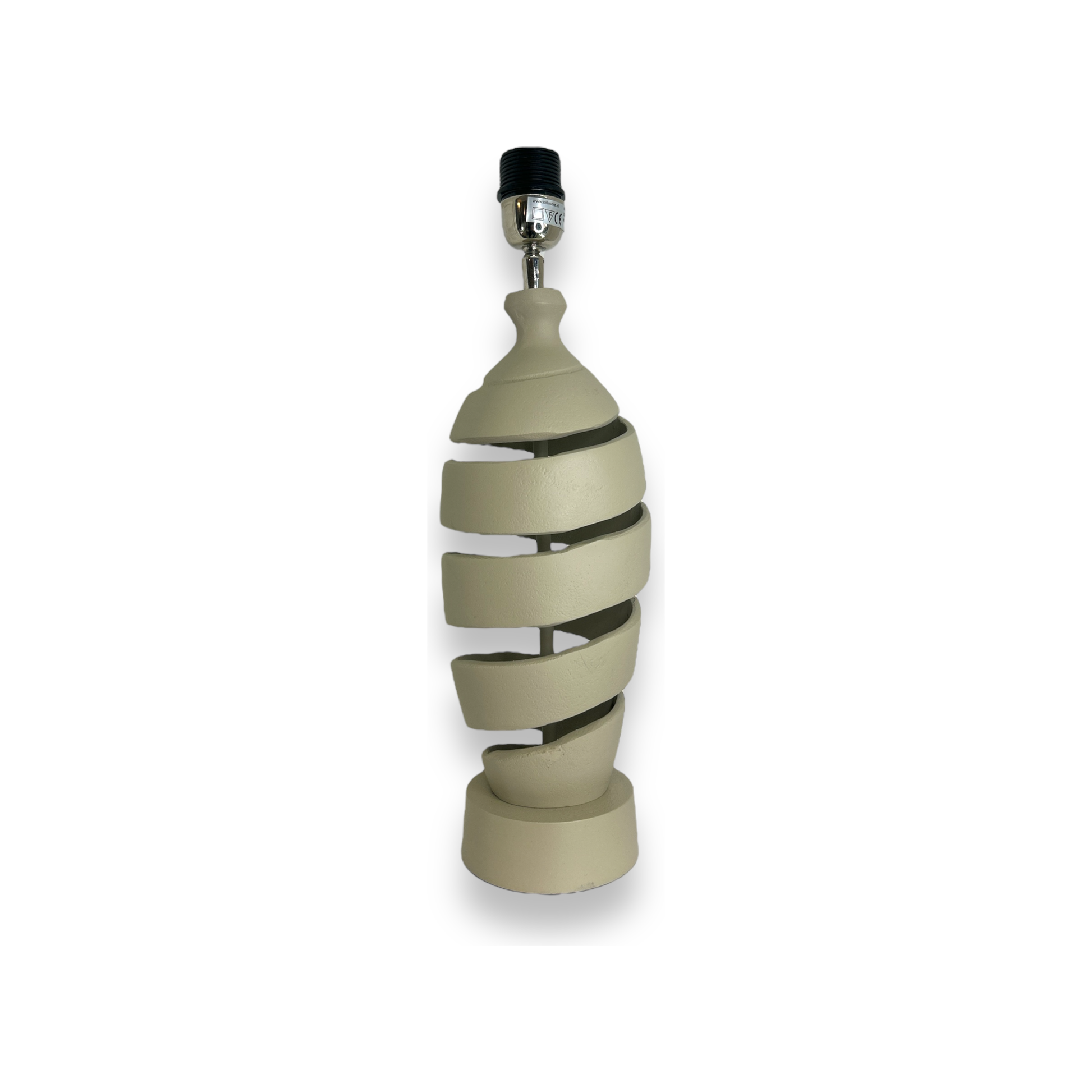 Neue Kollektion von Colmore by Diga einer Taupe farbenen Tischlampe aus Aluminium
