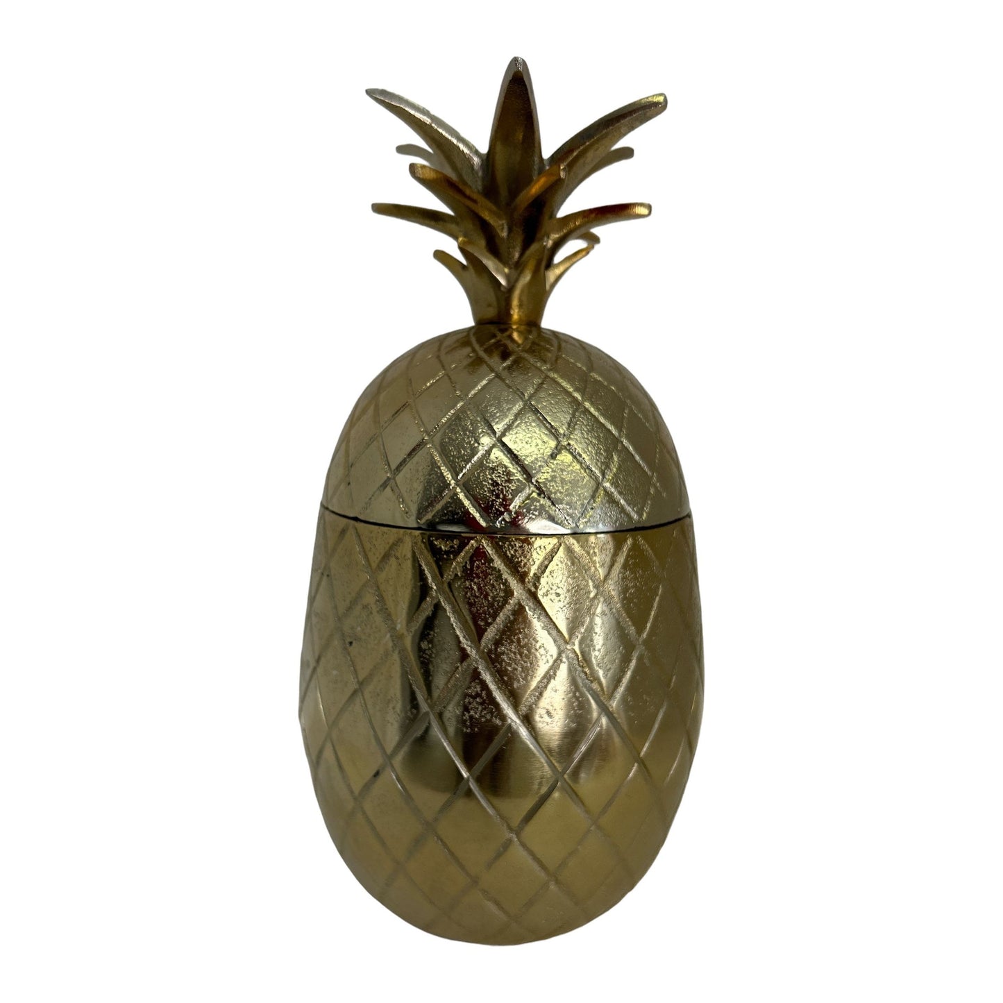 Skulpture - ANANAS (als Aufbewahrungsbox) in der Farbe Gold (B 17cm x H 35cm)