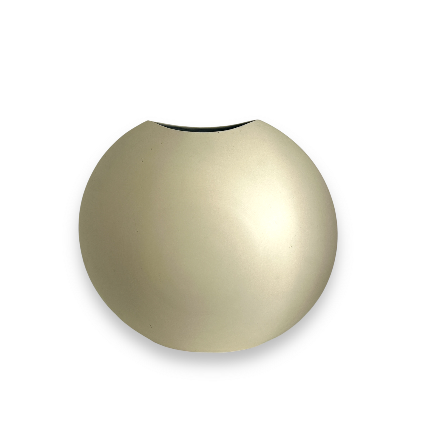 Vase aus Aluminium in der Farbe Creme
